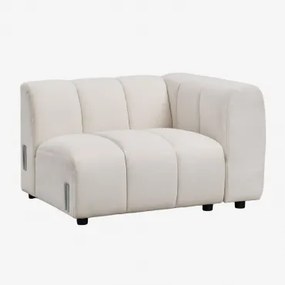 Rechter Hoekmodule Voor Modulaire Bank In Bouclé Stof Eliot Bouclé Crèmebeige - Sklum