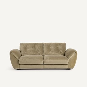 3-zits slaapbank in linnen fluweel, EDGAR