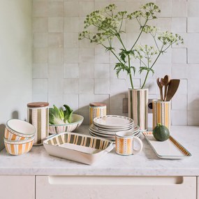 Geglazuurde keramische vaas H18 cm, Baldia