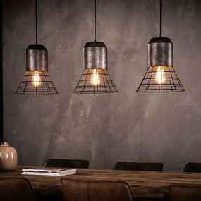 3-lichts Metalen Hanglamp