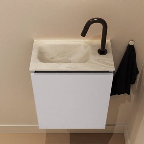 Mondiaz Ture DLux toiletmeubel 40cm cale met wastafel ostra links met kraangat