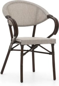 Dining tuinstoel | Forza  Alserio | Textileen | Taupe | Stapelbaar | Kees Smit Tuinmeubelen