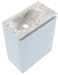 Mondiaz Ture DLux toiletmeubel 40cm clay met wastafel glace links met kraangat