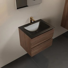 Mondiaz Aivy badmeubel 60cm mocha met wastafel solid surface urban midden 1 kraangat