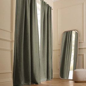 Verduisteringsgordijn van gewassen linnen, verborgen lipjes, Private