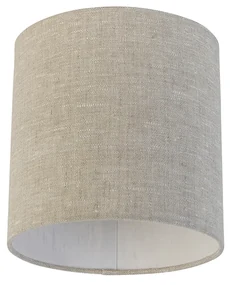Stoffen lampenkap lichtgrijs cilinder 20/20/20