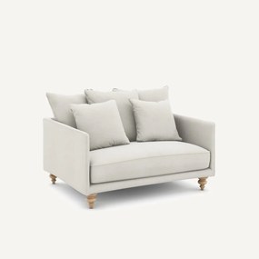 2-zits compacte bank in linnen fluweel, LAZARE