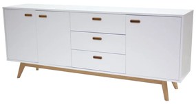 Tenzo Bess Dressoir Mat Wit Met Eiken - 200x43x82cm.
