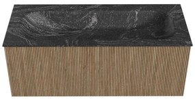 Mondiaz Kurve-dlux 110cm badmeubel dusk met 1 lade en wastafel big medium midden zonder kraangat lava