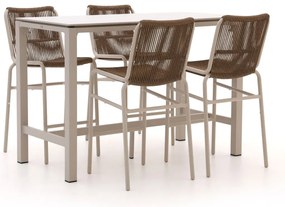 Barset Bellagio  | 4 personen sintered stone | Tuinset stapelbaar | 5-delig | Kees Smit Tuinmeubelen