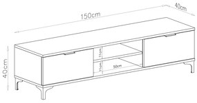 TV-kast LANA 05 Eiken Artisan - TV MEUBEL VOOR WOONKAMER MET LADEN