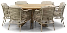 Tuinset 6 personen Teak/Rope Taupe 4 Seasons Outdoor Seasons