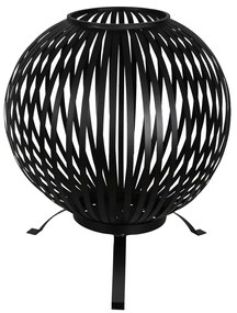 Esschert Design Vuurkorf balvormig strepen koolstofstaal zwart FF400