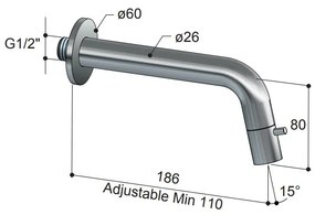 Hotbath Cobber Fonteinkraan inbouw Geborsteld Messing PVD UW001