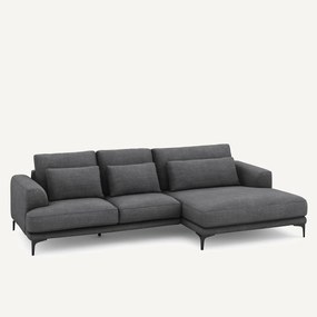 XL hoekbank rechts van katoen en linnen, MARSILE