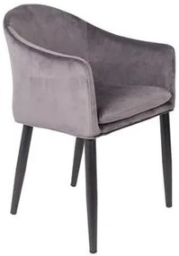 House of Rebels Eetkamerstoel - Bram - Grijs - Fluweel - House of Rebels