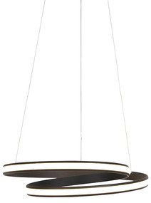 Eettafel / Eetkamer Design hanglamp zwart 55 cm incl. LED - Rowan Modern rond Binnenverlichting Lamp