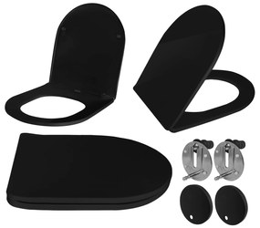 TOILETZITTING WC CARLO FLAT UF BLACK MATT