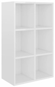 vidaXL Boekenkast/dressoir 66x30x97,8 cm bewerkt hout hoogglans wit