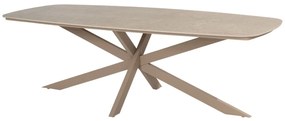 Taste by 4 Seasons Prado tuintafel latte met keramisch blad in barrelvorm 240 x 105 cm  Tuintafel    beige weerbestendig