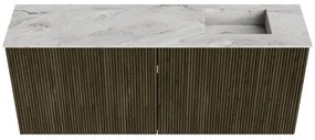 Mondiaz Joya DLux 100cm toiletmeubel shadow met wastafel faye rechts zonder kraangat glace