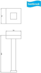 Eastbrook Rimini messing toiletrolhouder chroom
