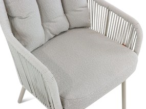 Tuinset 6 personen 150 cm Aluminium/rope Taupe Santika Furniture Santika