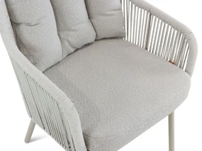 Tuinset 6 personen 220 cm Aluminium/rope Taupe Santika Furniture Sanika