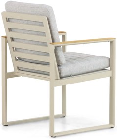 Tuinstoel Aluminium/Teak Taupe-naturel-bruin Lifestyle Garden Furniture Faro