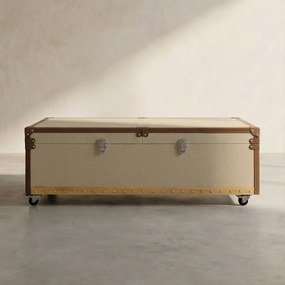 Koffer Salontafel Op Wielen - 120 X 75cm.