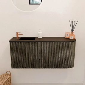 Mondiaz Joya 90cm toiletmeubel ronding rechts shadow met wastafel faye links 1 kraangat urban