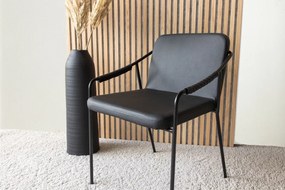 Jörn Eetkamerstoel - Mattias - Zwart - PU-Leer - Jörn