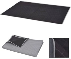 vidaXL Picknickkleed 150x200 cm grijs en zwart