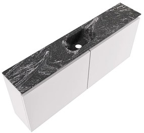 Mondiaz Ture DLux toiletmeubel 120cm cale met wastafel lava midden zonder kraangat