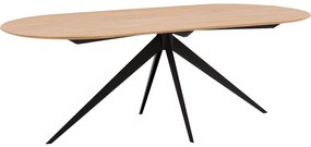 Goossens Excellent Eettafel Uniek, Semi rond 220 x 100 cm