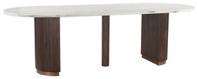 Richmond Interiors Mayfield Ovale Eettafel Marmer 250 Cm - 250 X 100cm.