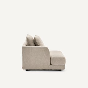 Halve bank links, modulair, in tweed, TIBERIO