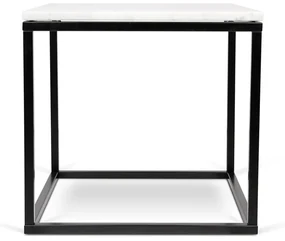 TemaHome Prairie Wit Marmeren Tafeltje Met Zwart - 50 X 50cm.