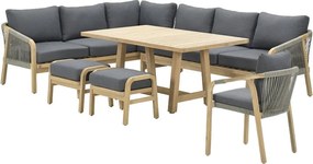 Garden Impressions Alora lounge dining set 6-delig links - grijs