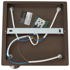 Design plafondlamp brons met brons glas 5-lichts - Athens