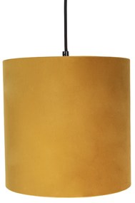 Stoffen Eettafel / Eetkamer Hanglamp met velours kappen groen, geel en blauw - Cava Landelijk / Rustiek Minimalistisch E27 cilinder / rond rond Binnenverlichting Lamp