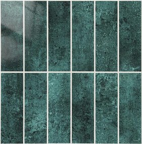 Zelfklevende SPC TEGEL Groen - 30 cm x 29.6 cm x 0.4 cm | 0.5 kg | Paneli zelfklevende steenstrips