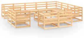 vidaXL 13-delige Loungeset massief grenenhout