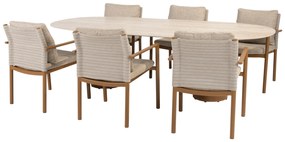 Colorado Safina dining tuinset 240x105xH75 cm 7 delig keramiek amber 4 Seasons Outdoor