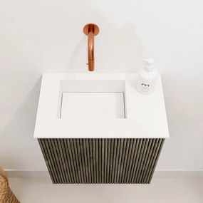 Mondiaz Joya 40cm toiletmeubel shadow met wastafel faye links zonder kraangat talc