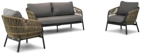 Stoel en Bank Loungeset 5 personen Wicker Taupe  Coco Nathan/Pacific