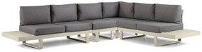 Hoek loungeset 6 personen Aluminium Taupe Lifestyle Garden Furniture Lorenzo