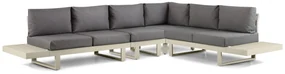 Hoek loungeset 6 personen Aluminium Taupe Lifestyle Garden Furniture Lorenzo