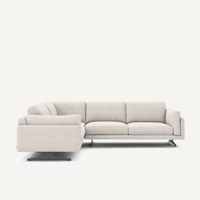 Hoekbank in gespikkeld canvas, CÉSAR