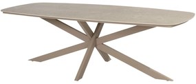 Prado dining tuintafel 240x105xH75 cm latte met keramisch deens ovaal blad Taste 4SO